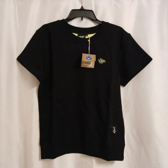 NWT Vast Elements Collegiate Black Short Sleeve Men's T-Shirt SZ Med - Picture 1 of 8